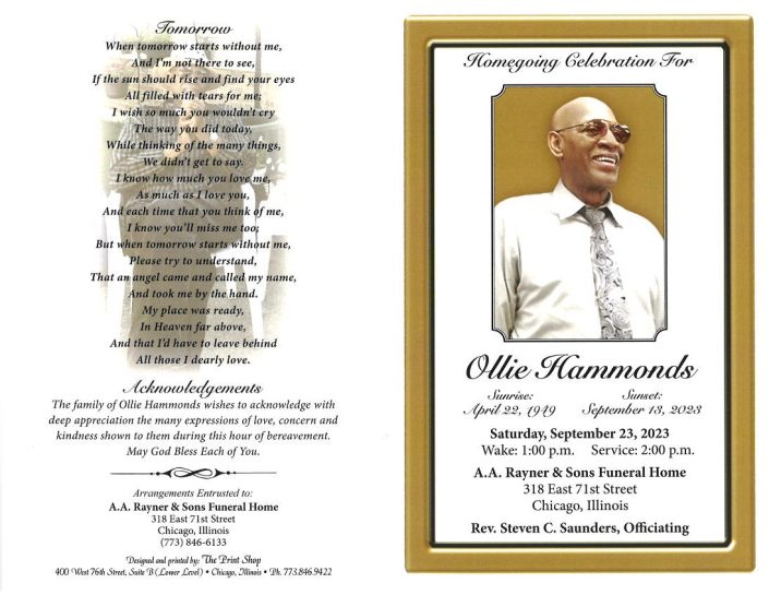 Ollie Hammonds Obituary Aa Rayner And Sons Funeral Homes