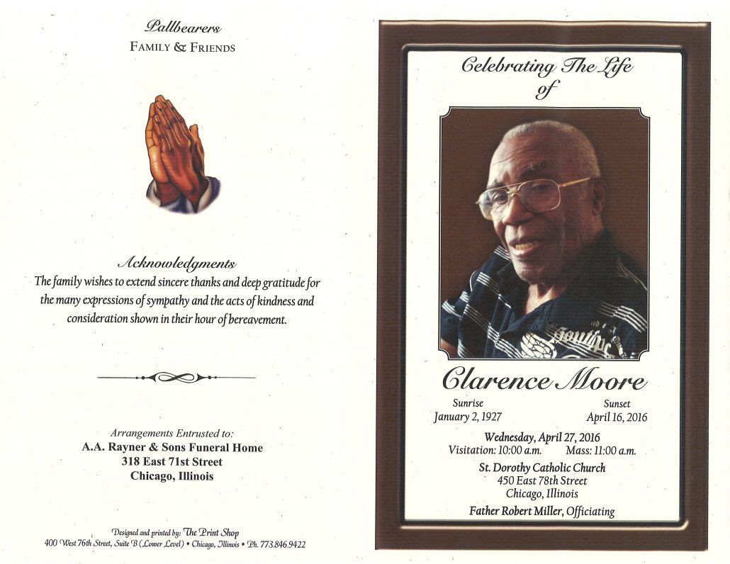 Obituary of Clarence Moore