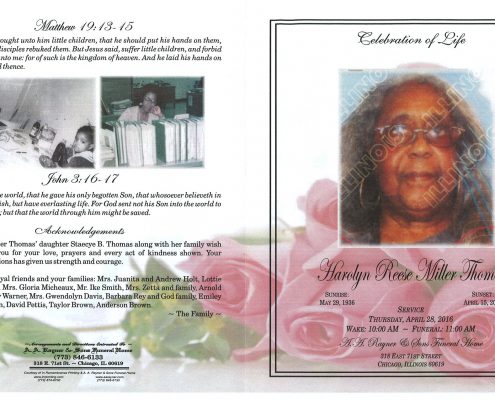 Harolyn Reese Miller Thomas Obituary 1