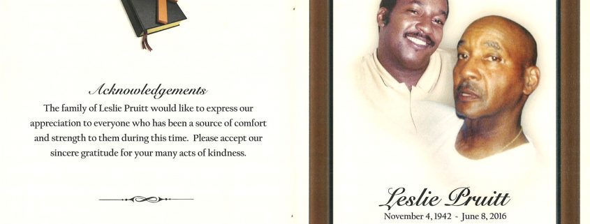 Leslie Pruitt Obituary from funeral service at aa rayner and sons funeral home in chicago illinois