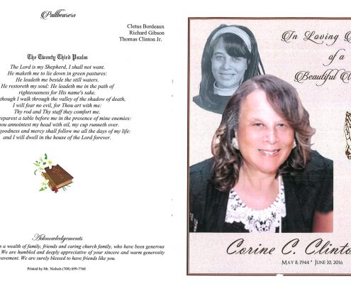Corrine C Clinton Obituary from funeral service at aa rayner and sons funeral home in chicago illinois