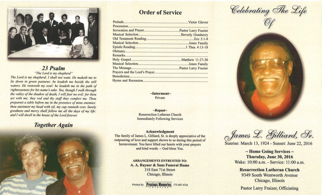 James L Gilliard Sr Obituary