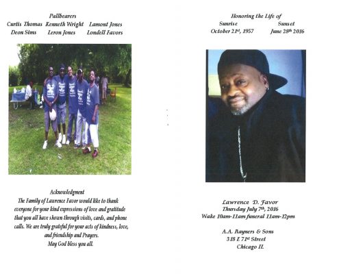 Lawrence D Favor Obituary