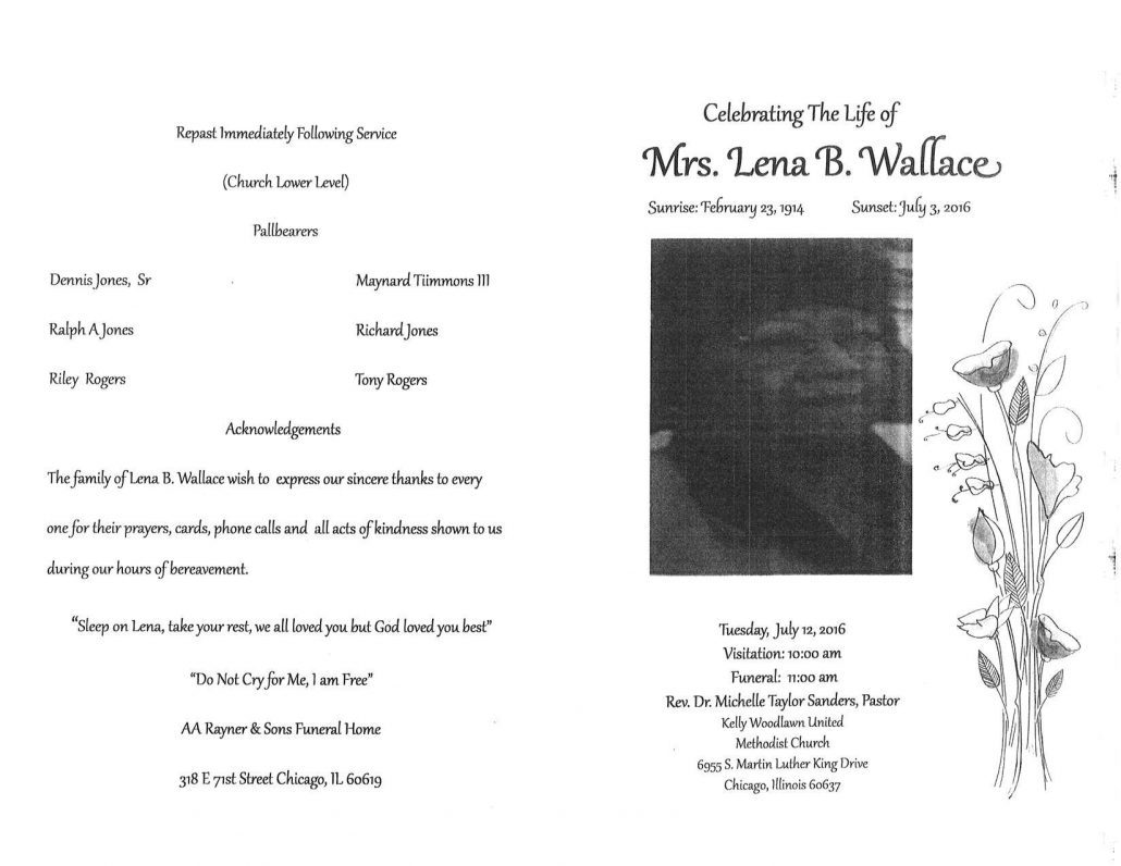 Mrs Lena B Wallace Obituary