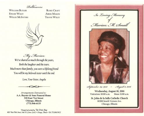 Marian M Small Obituary 2159_001