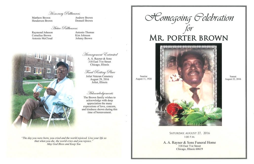 Mr Porter Brown Obituary 2218_001