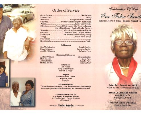 Ora Jalise Sanders obituary 2199_001