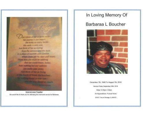 Barbaraa L Boucher Obituary