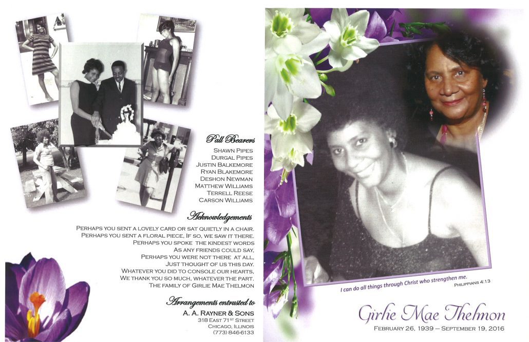 Girlie Mae Thelmon Obituary