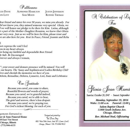 Gloria Jean Hamilton Obituary 