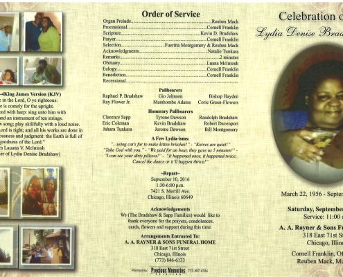 Lydia Denise Bradshaw obituary 2272_001