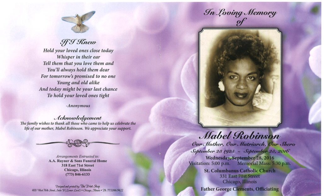 Mabel Robinson Obituary