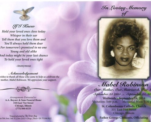 Mabel Robinson Obituary