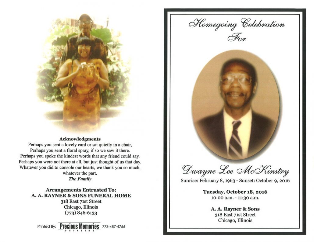 Dwayne Lee Mckinstry Obituary