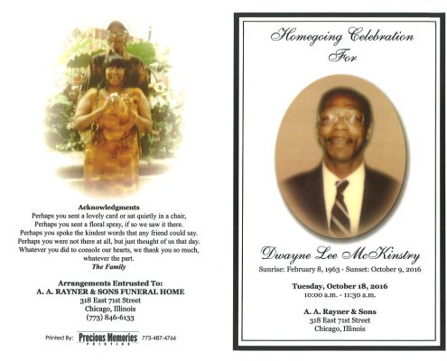 Dwayne Lee Mckinstry Obituary