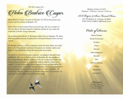 Helen Beatrice Cooper Obituary