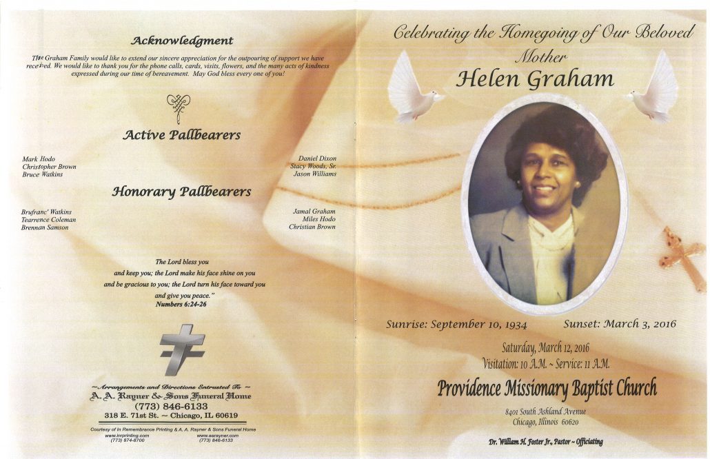 Helen Graham Obituary