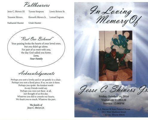 Jesse C shivers Jr Obituary