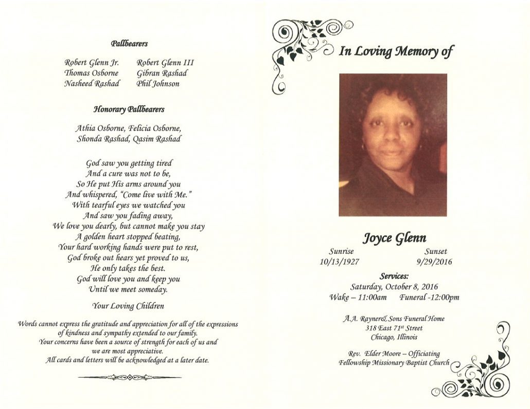 Joyce Glenn Obituary