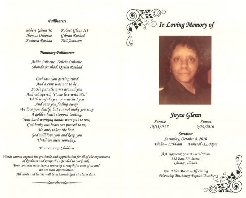 Joyce Glenn Obituary