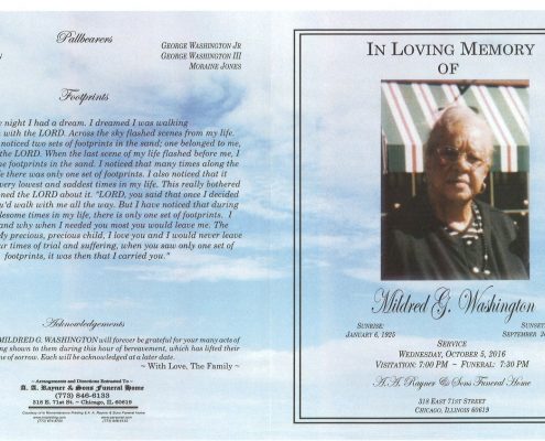 Mildred G Washington Obituary
