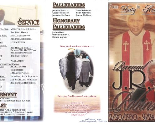 Reverend JR Robinson Obituary