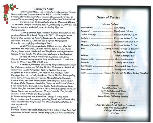 Cortney Jamal McGee Obituary