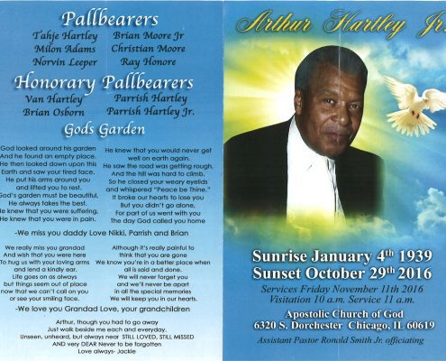Arthur Hartley Jr Obituary