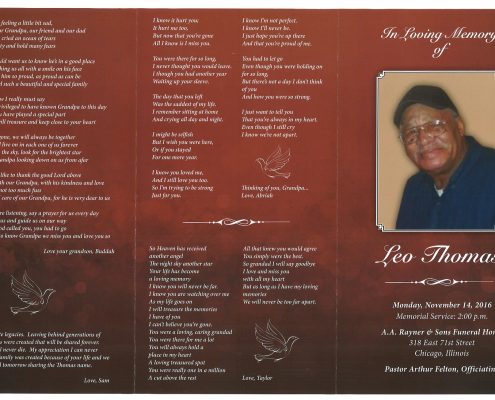 Leo Thomas Obituary