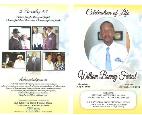 William Bonney Forrest Obituary