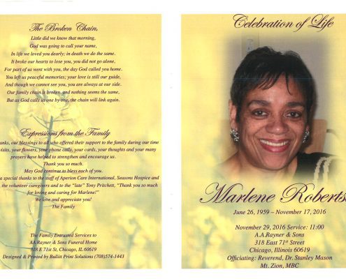 Marlene Robertson Obituary