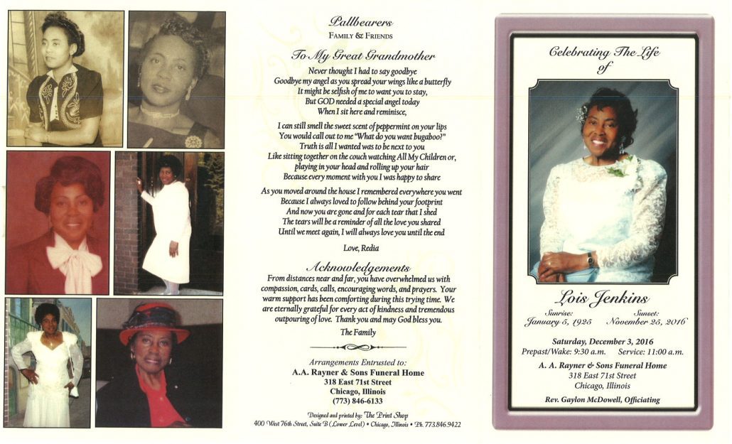 Lois Jenkins Obituary