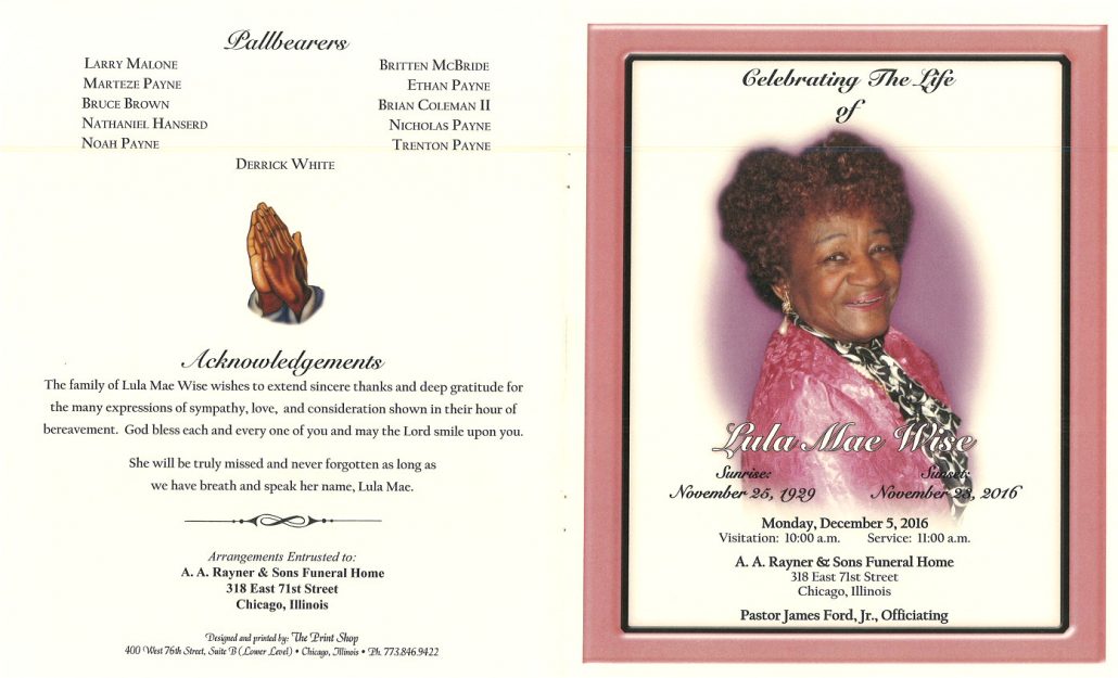 Lula Mae Wise Obituary