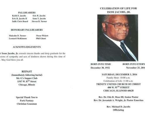 Isom Jacobs Jr Obituary