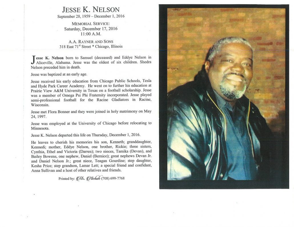 Jesse K Nelson Obituary