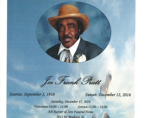 Joe Frank Pratt Obituary