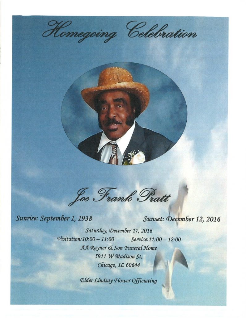 Joe Frank Pratt Obituary