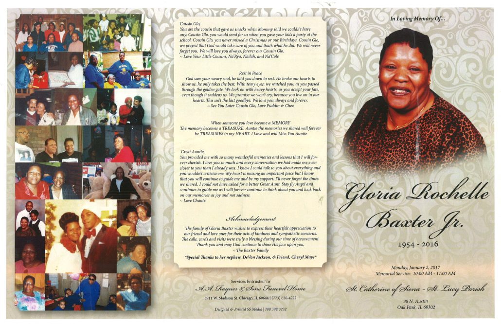 Gloria Rochelle Baxter Jr Obituary