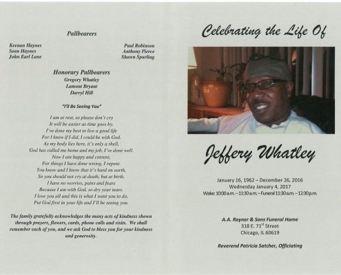 Jeffery Whatley Obituary