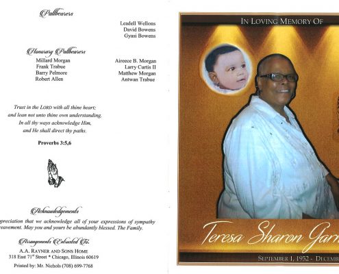 Teresa Sharon Garner Obituary