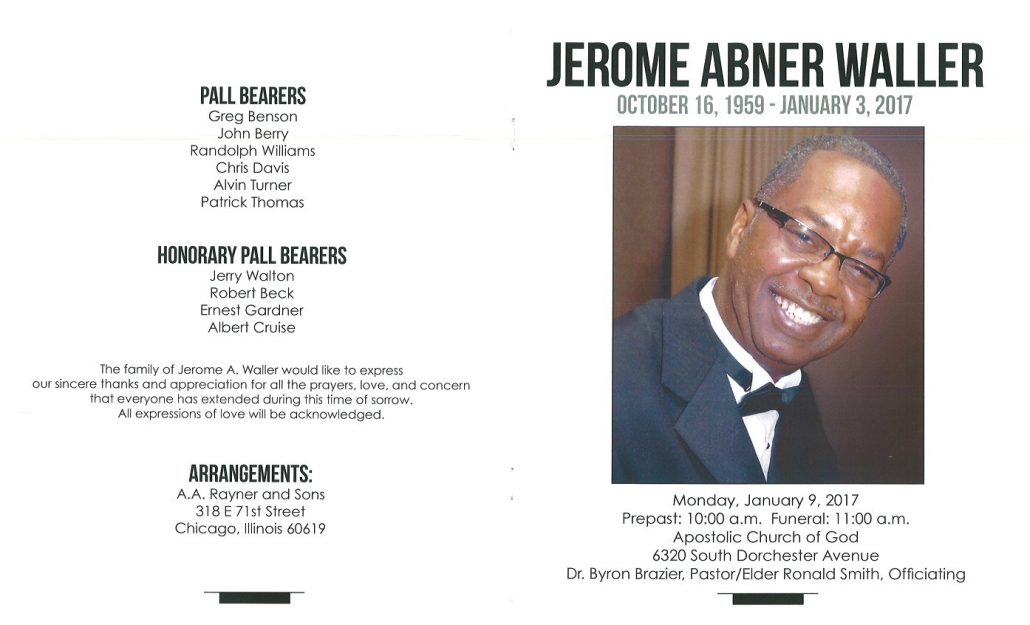 Jerome Abner Waller Obituary