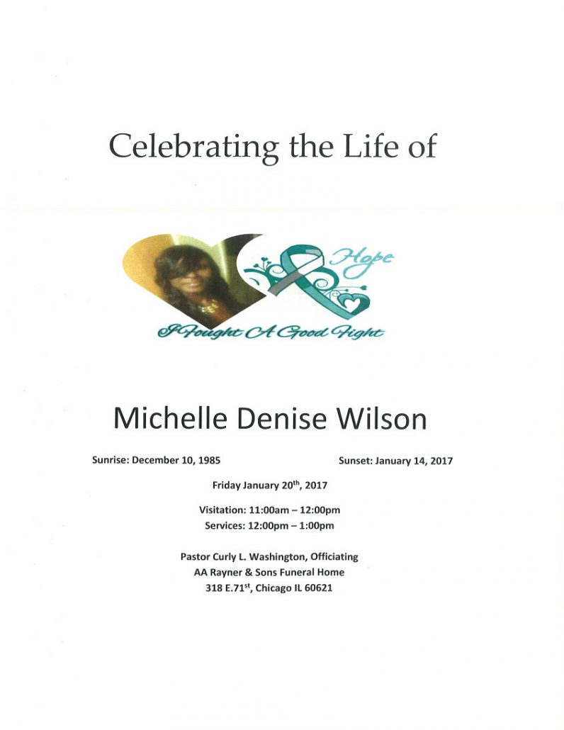 Michelle Denise Wilson Obituary