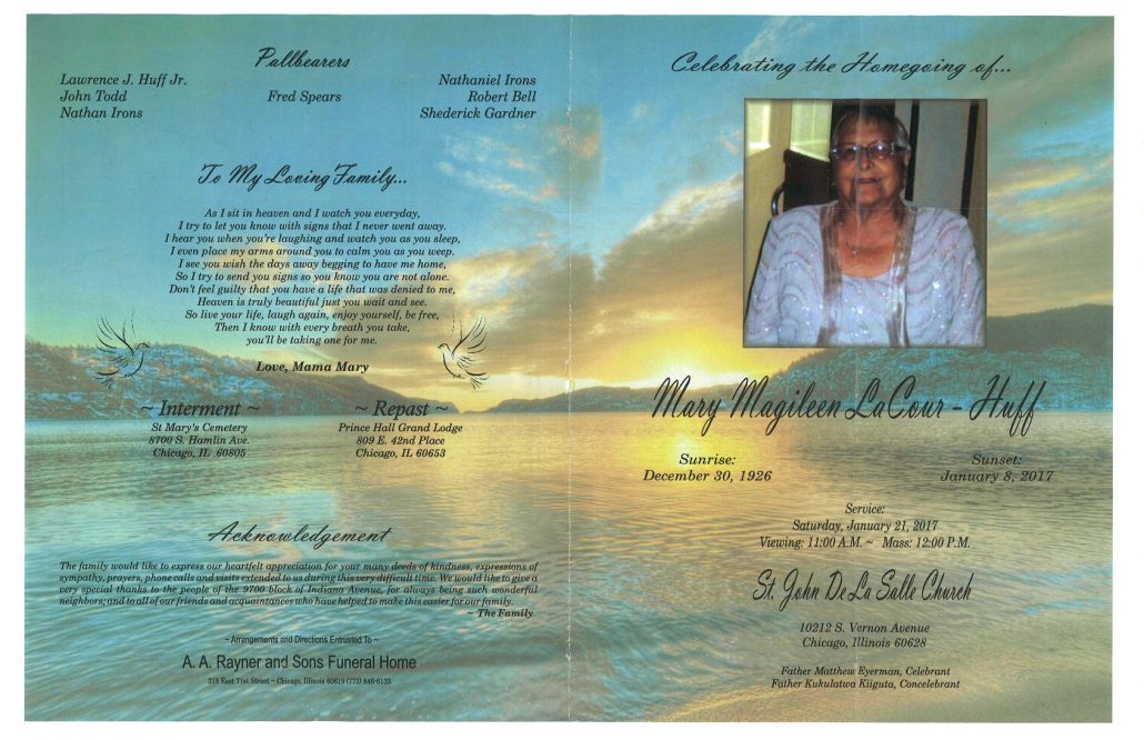 Mary Magileen LaCour Huff Obituary