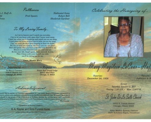 Mary Magileen LaCour Huff Obituary