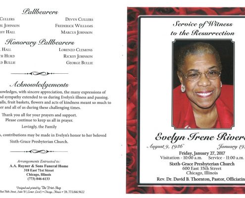 Evelyn Irene Rivera Obituary