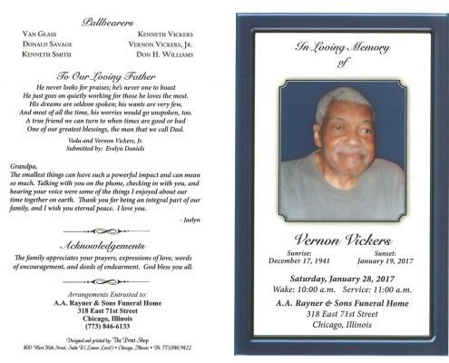Vernon Vickers Obituary