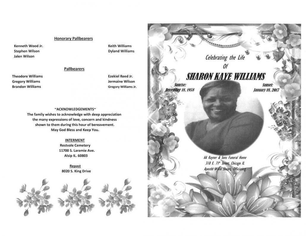 Sharon Kaye Williams Obituary