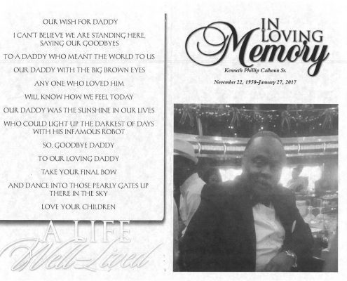 Kenneth Phillip Calhoun Sr obituary