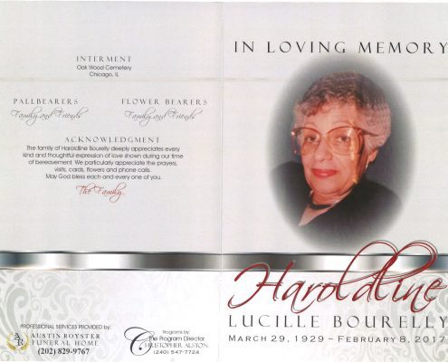 Haroldline Lucille Bourelly Obituary