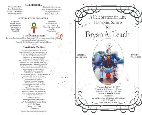 Bryan A Leach Obituary